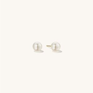 Mejuri 18k Gold Pearl Studs (NWT)